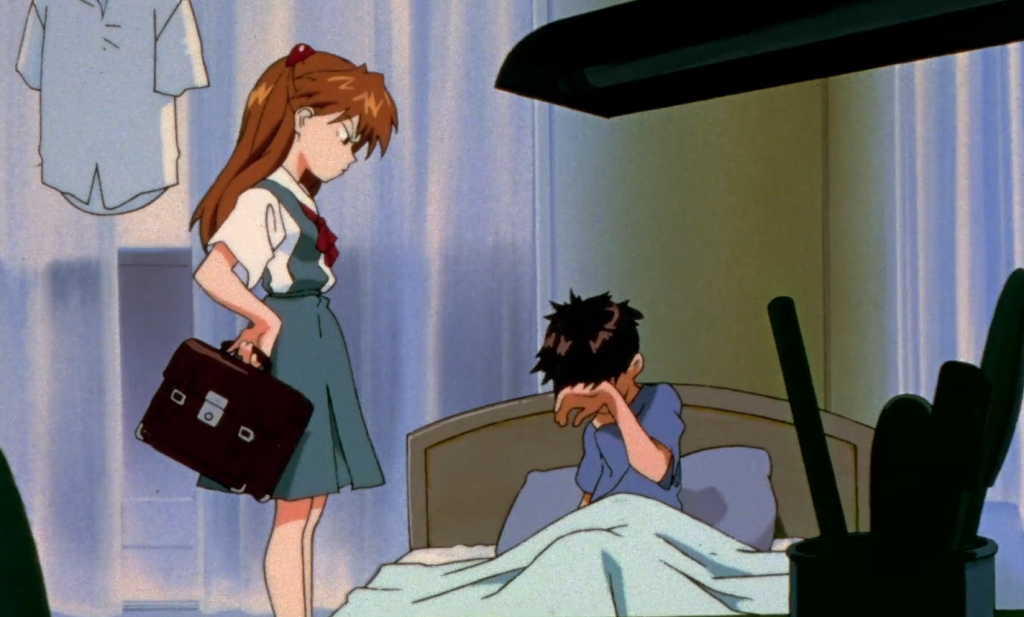 a still from the neon genesis evangelion anime series