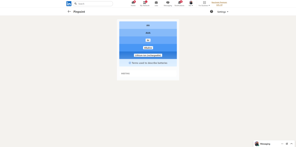 A screenshot of the daily LinkedIn Games puzzle.