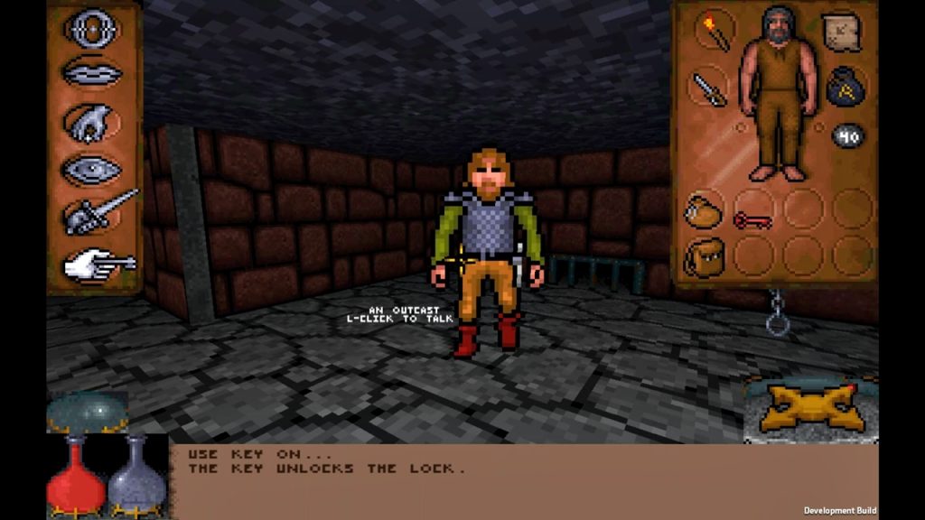 A gameplay screenshot of Ultima Underworld (1992).