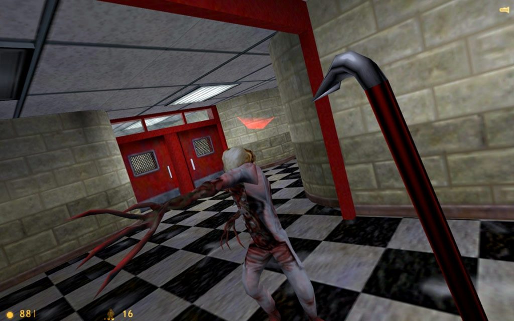 A gameplay screenshot of Ultima Half-Life (1998).