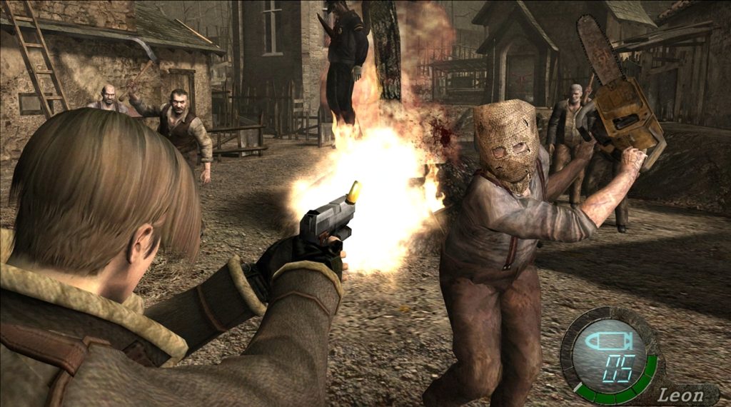 A gameplay screenshot of Resident Evil 4 (2005).