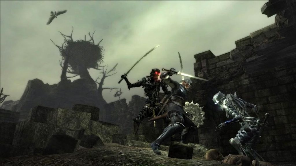 A gameplay screenshot of Demon's Souls (2009).
