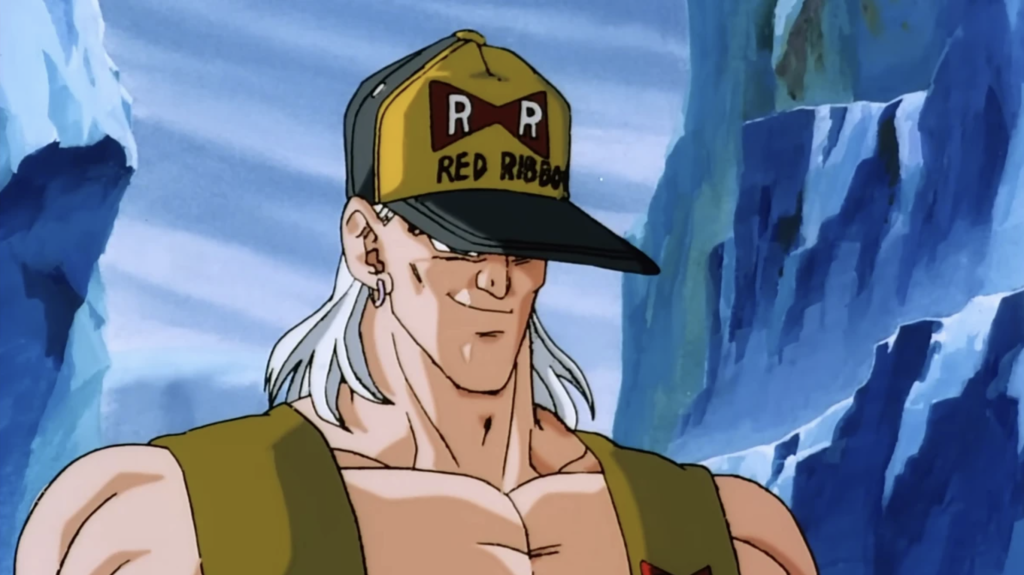  Super Android 13! movie, featuring his signature Red Ribbon Army hat.