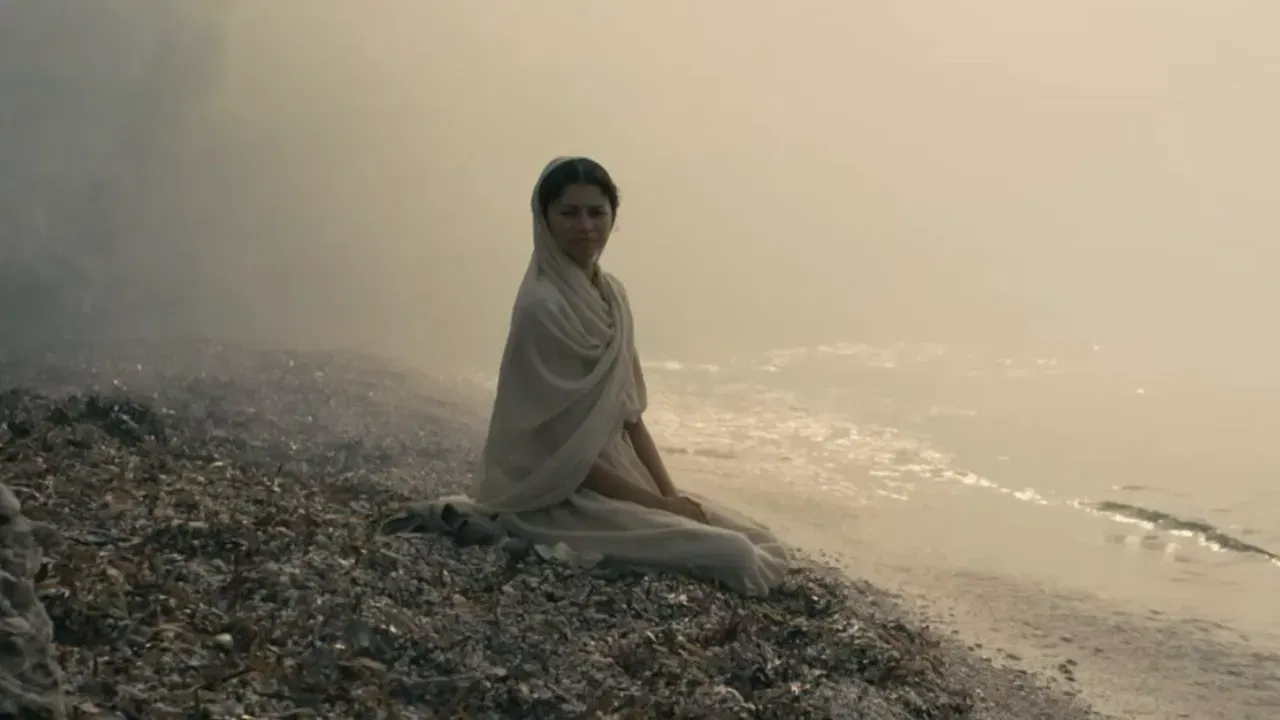 Zendaya as Athena in a still from The Odyssey