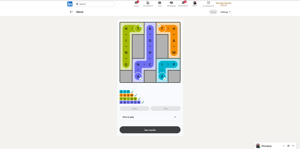 All LinkedIn Games Solutions for Today (July 6, 2026) 15 A screenshot of the daily LinkedIn Games puzzle.