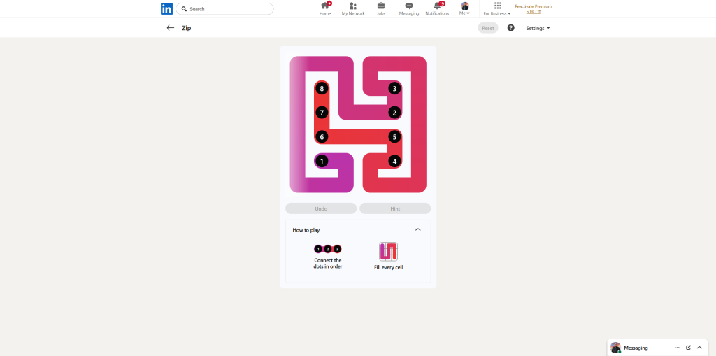 All LinkedIn Games Solutions for Today (July 6, 2026) 17 A screenshot of the daily LinkedIn Games puzzle.