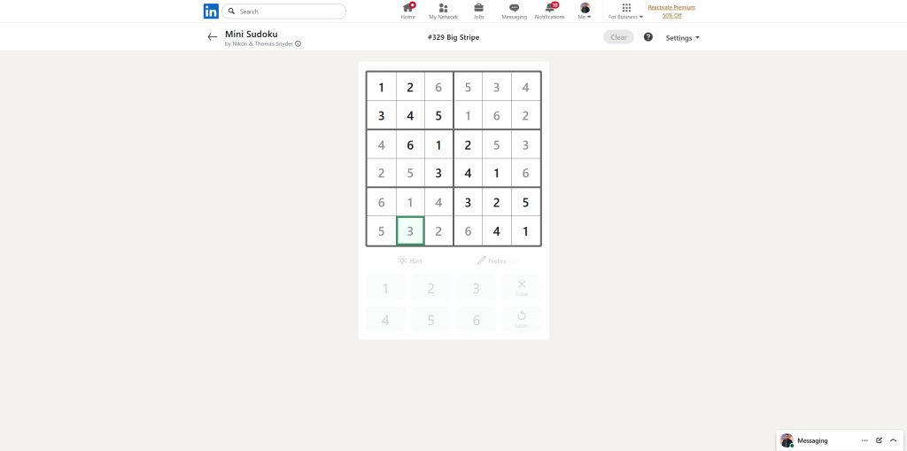 All LinkedIn Games Solutions for Today (July 6, 2026) 18 A screenshot of the daily LinkedIn Games puzzle.