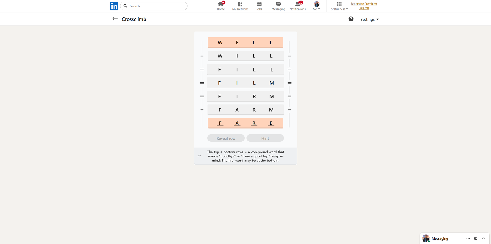 All LinkedIn Games Solutions for Today (July 6, 2026) 21 A screenshot of the daily LinkedIn Games puzzle.