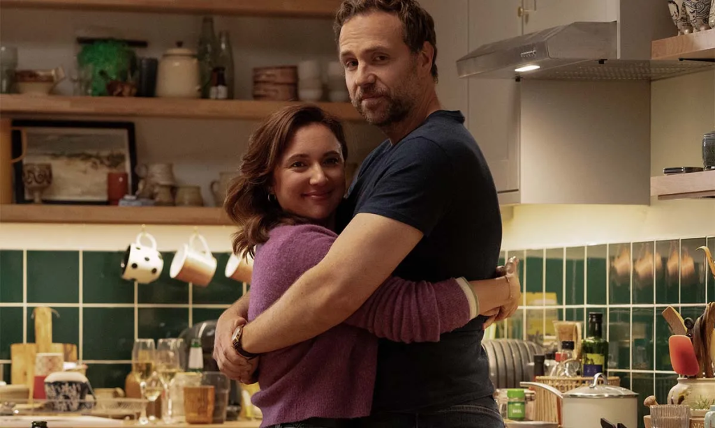 Nikki and Jason hugging in Trying Season 4