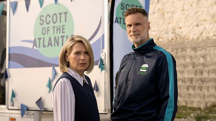 karen and scott standing in trying season 4