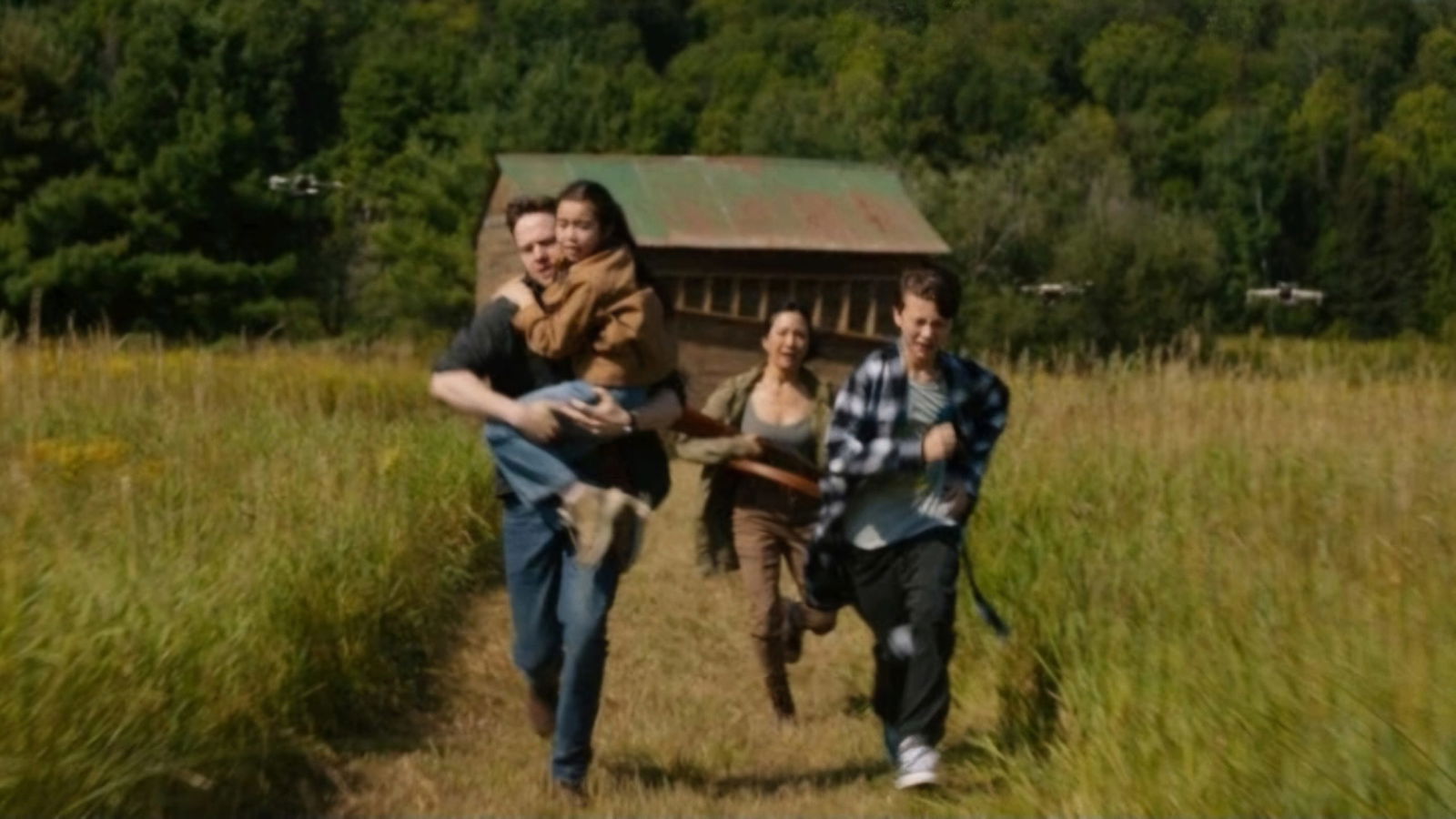 Callista Crow, Mark O'Brien, Constance Wu, and Isaac Smelcer-Zhang in The Outer Limits (2026) | Image via Quiver Distribution