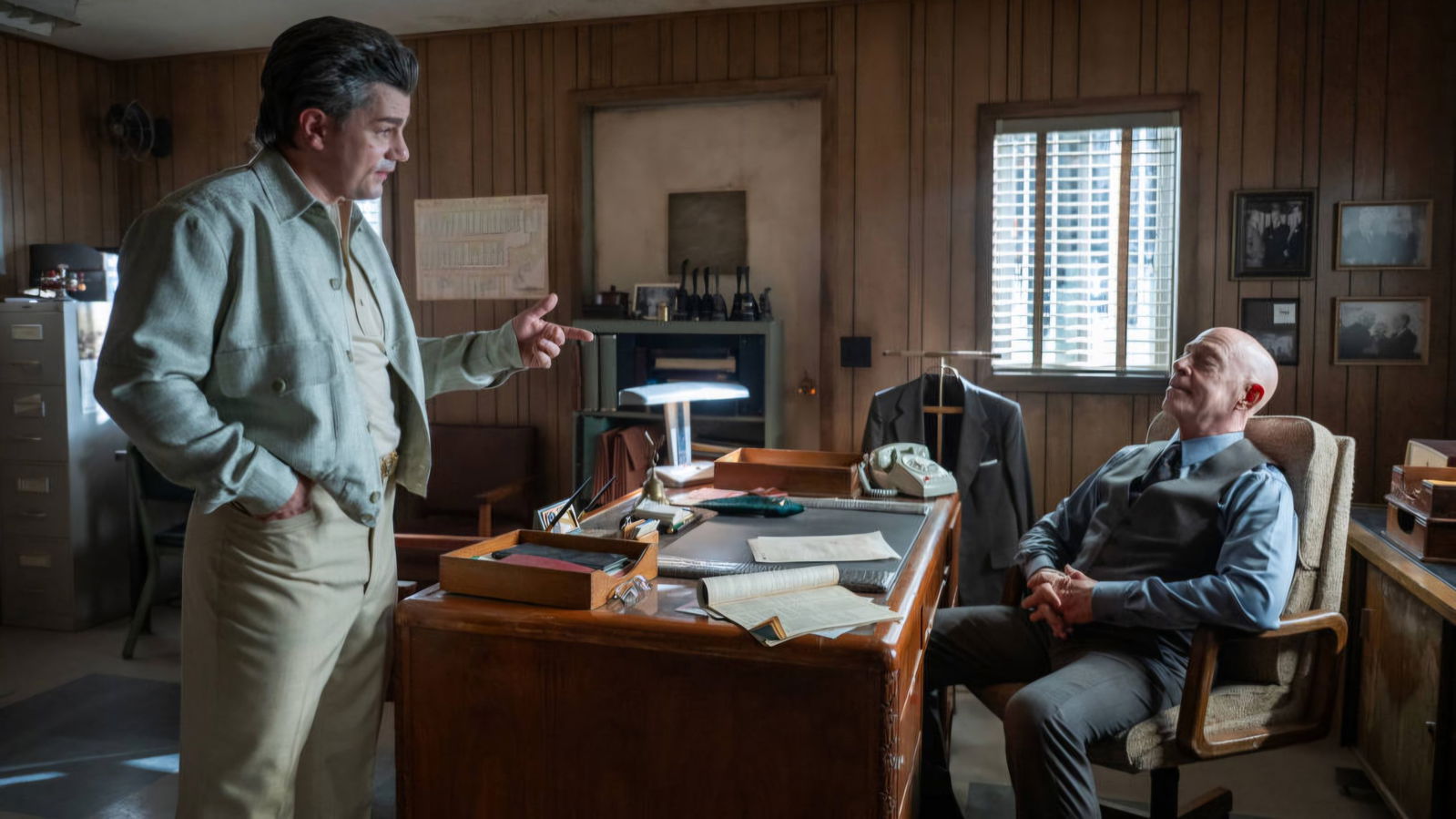 Hamish Allan-Headly and J.K. Simmons in The Westies (2026) | Image via MGM+