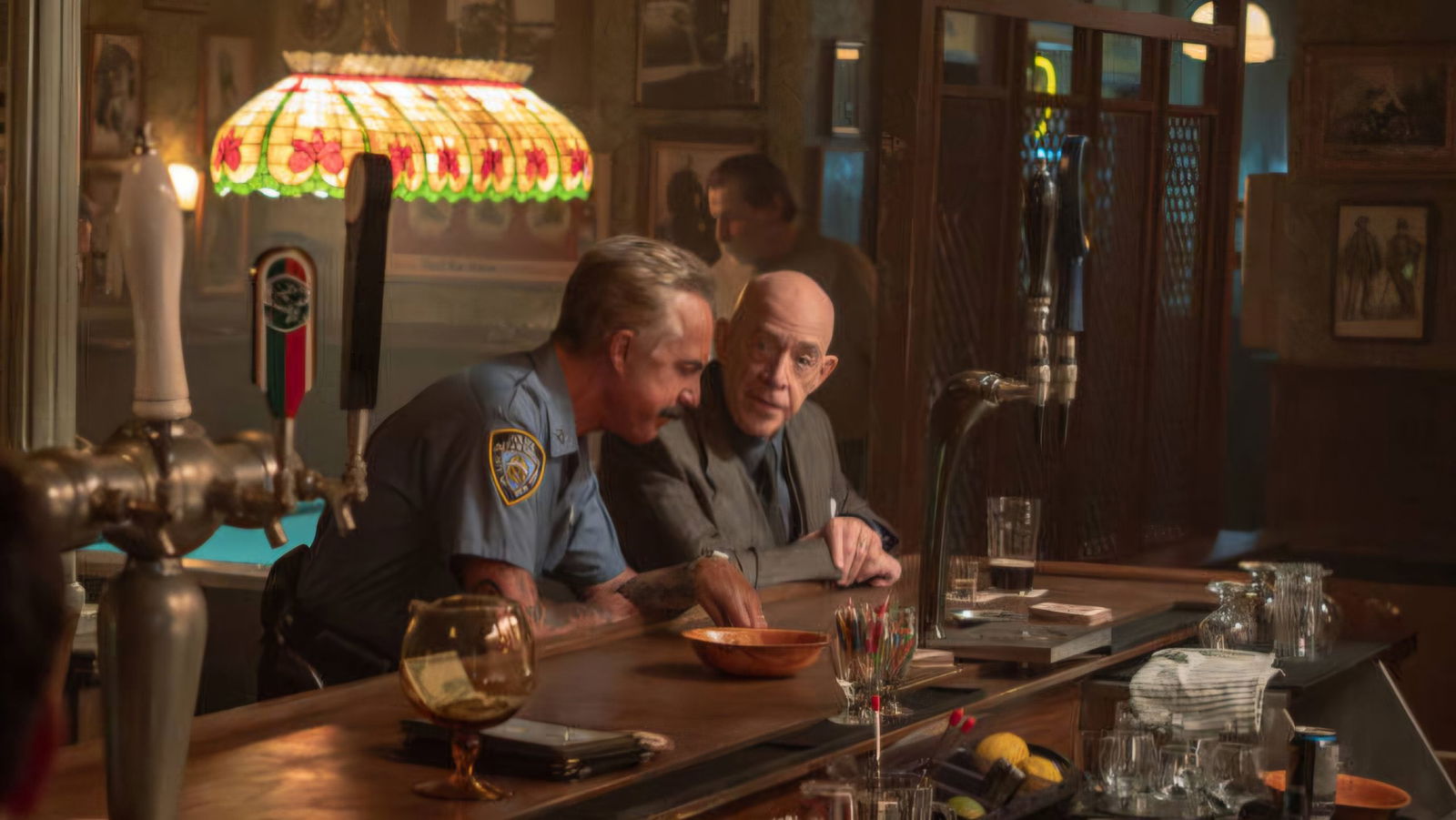 Titus Welliver and J.K. Simmons in The Westies (2026) | Image via MGM+