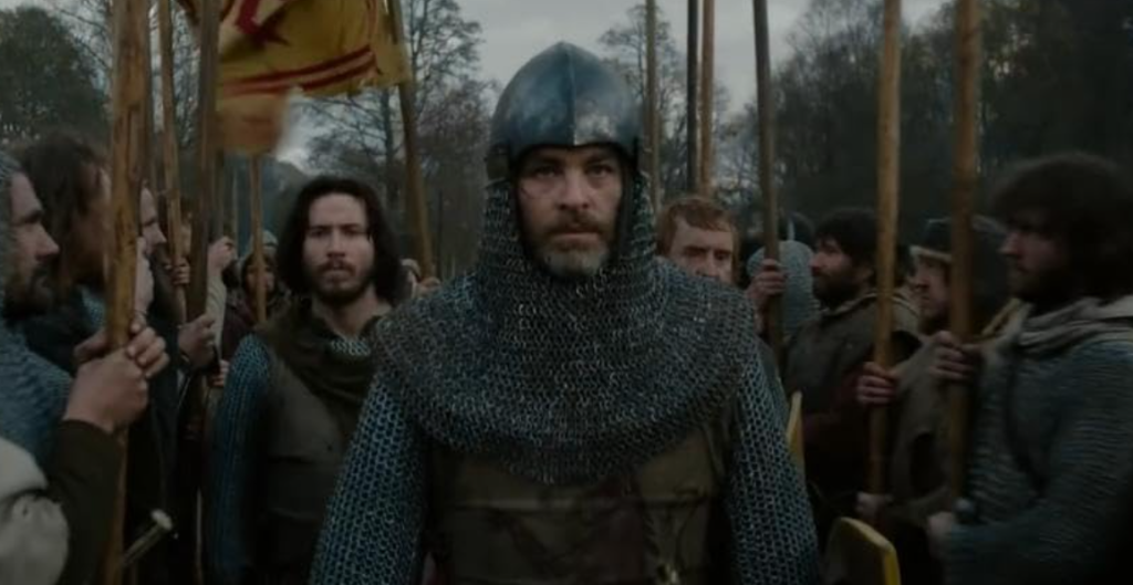 Tony Curran, Chris Pine, and Chris Fulton in Outlaw King (2018)