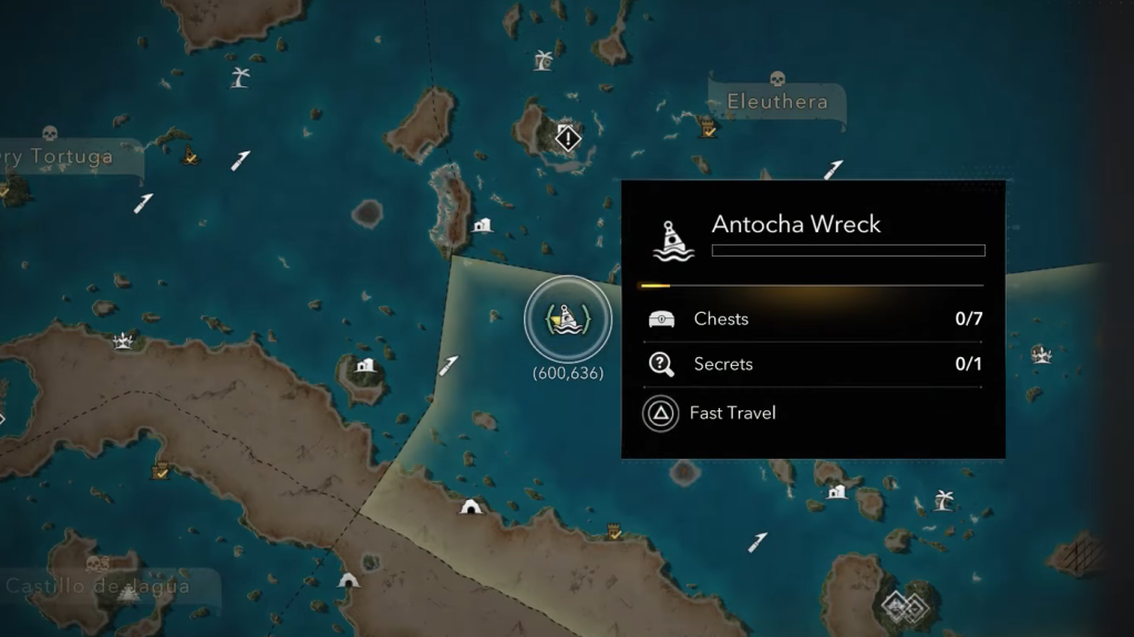 Antocha Wreck Diving Bell location in Assassin's Creed Black Flag Resynced.