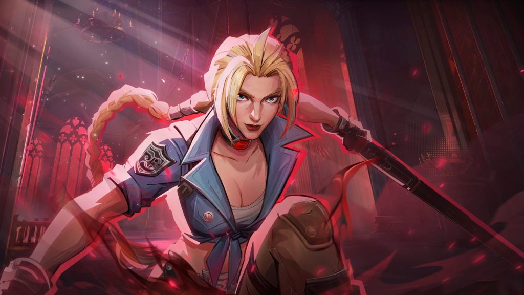 Marvel Rivals MVP animation screen showcasing Duelist hero Elsa Bloodstone.