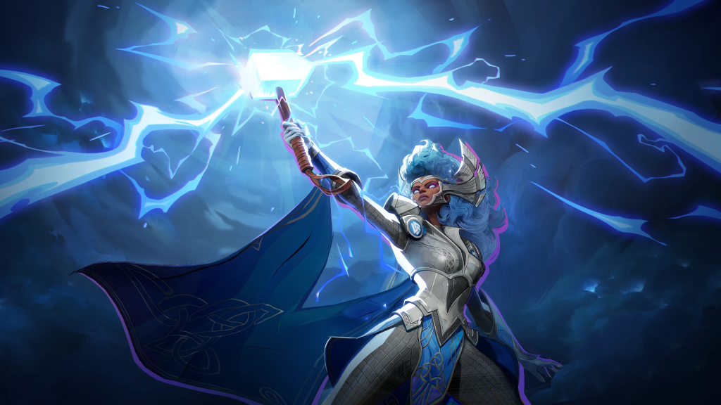 Marvel Rivals MVP animation screen showcasing Duelist hero Storm.