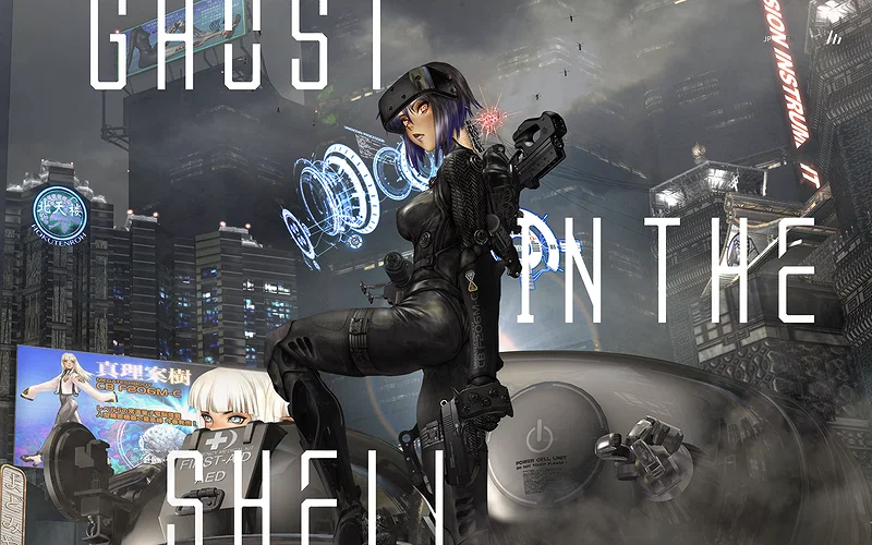 Bức tranh này khắc họa Motoko Kusanagi từ loạt phim Ghost in the Shell, được sử dụng cho phiên bản anime làm lại năm 2026. Hình ảnh được tạo ra bởi tác giả gốc Masamune Shirow để ra mắt trang web toàn cầu mới cho loạt phim.