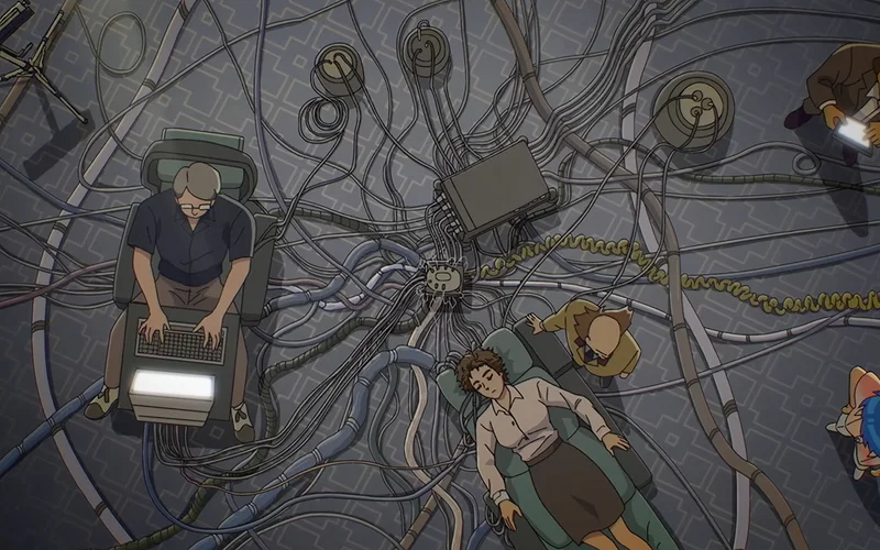 Hình ảnh này được lấy từ bộ phim hoạt hình chuyển thể năm 2026 của series The Ghost in the Shell do Science SARU sản xuất.