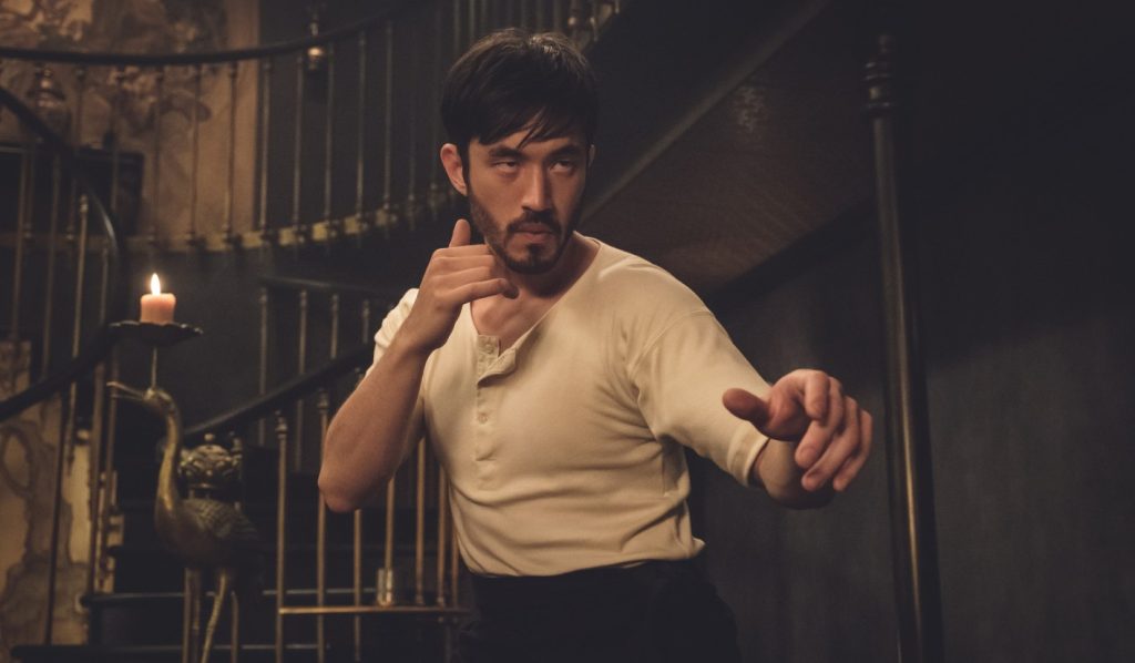 Andrew Koji during an action scene from Warrior. 