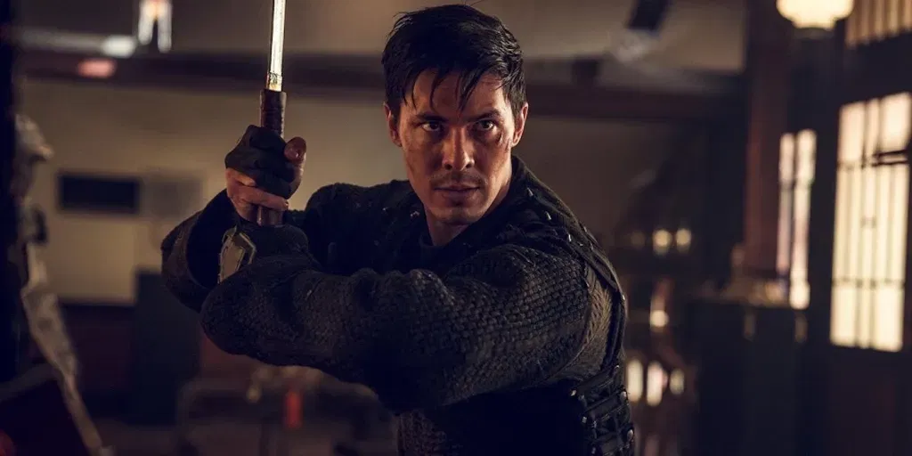 Lewis Tan portraying the character Gaius Chau in the AMC television series Into the Badlands.