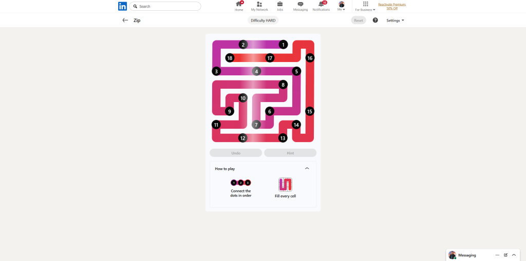 All LinkedIn Games Solutions for Today (July 10, 2026) 23 A screenshot of the daily LinkedIn Games puzzle.
