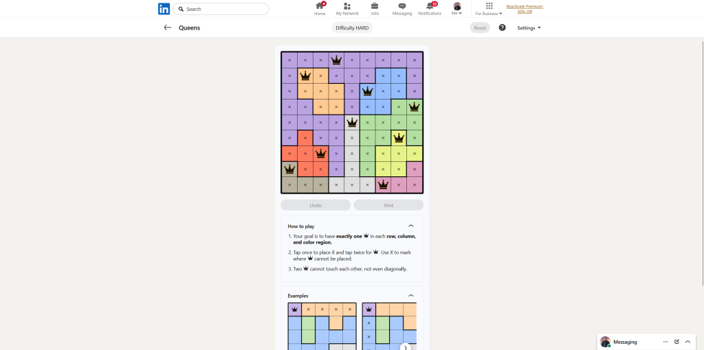 All LinkedIn Games Solutions for Today (July 10, 2026) 26 A screenshot of the daily LinkedIn Games puzzle.