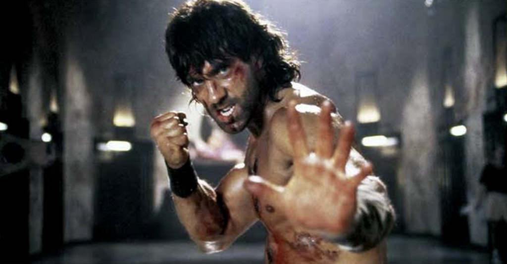 This image features actor and martial artist Gary Daniels in the 1995 live-action adaptation of Fist of the North Star.