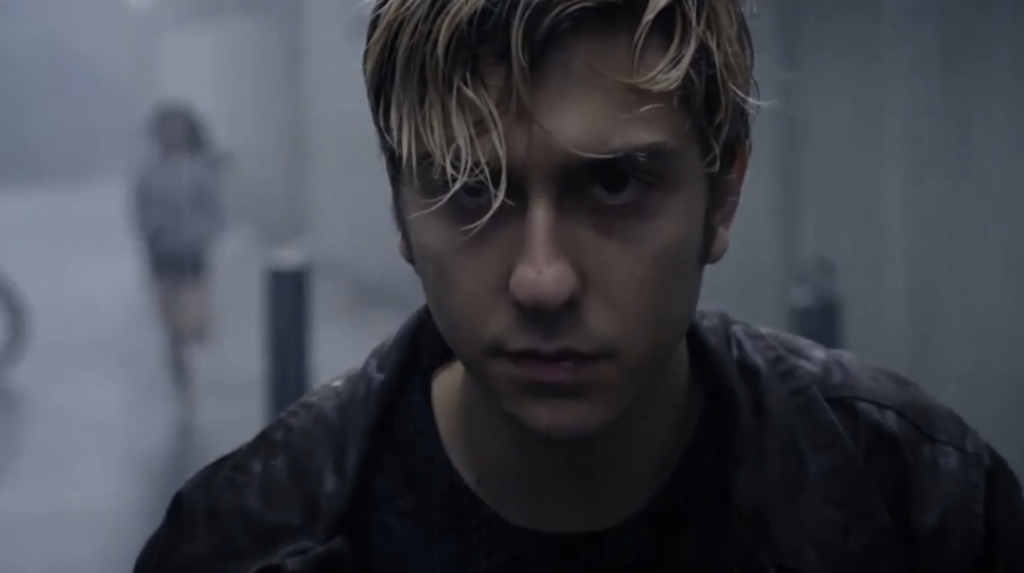 This image shows actor Nat Wolff as Light Turner in the 2017 Netflix live-action adaptation of Death Note. 