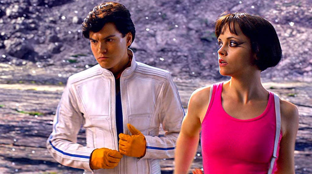 The image features Emile Hirsch and Christina Ricci from Speed Racer movie. 