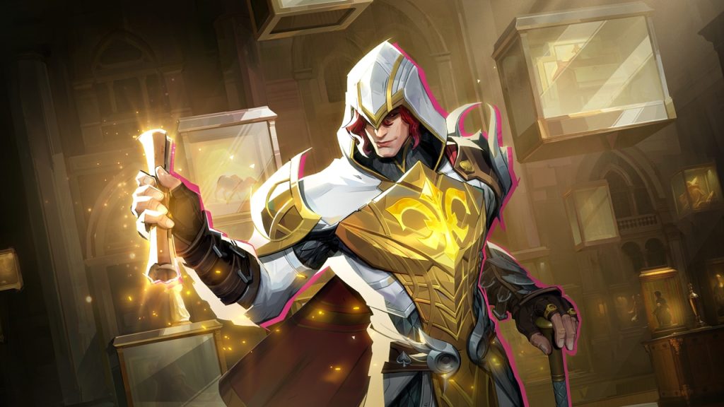 Marvel Rivals MVP animation screenshot featuring Strategist hero Gambit.