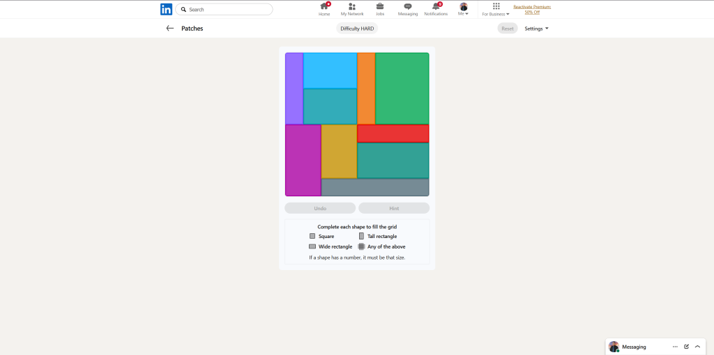 All LinkedIn Games Solutions for Today (July 12, 2026) 12 A screenshot of the daily LinkedIn Games puzzle.