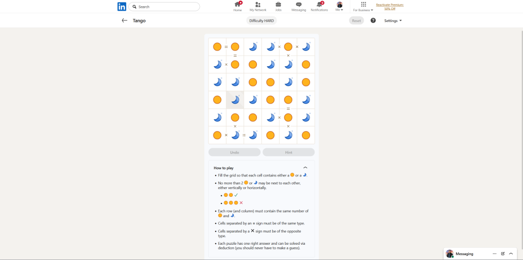 All LinkedIn Games Solutions for Today (July 12, 2026) 15 A screenshot of the daily LinkedIn Games puzzle.