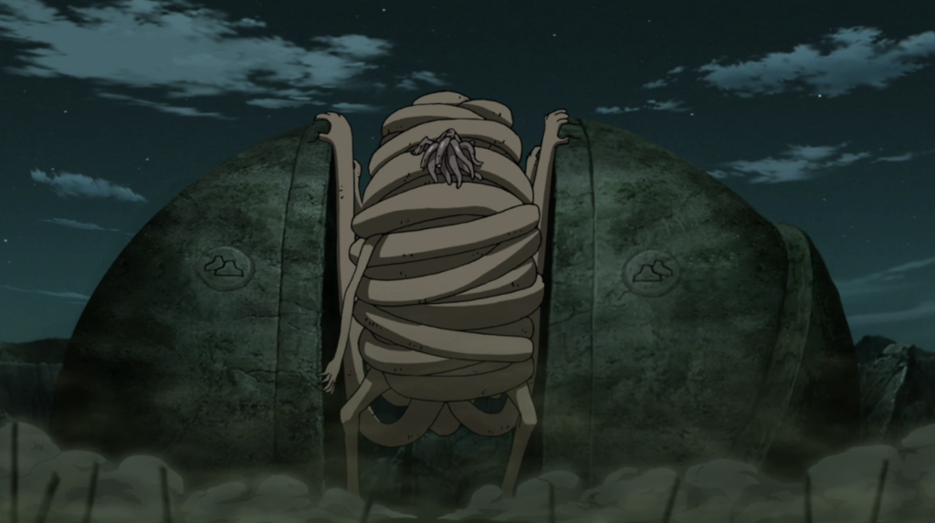  Sandwich Technique from Naruto Shippuden. The jutsu was used by Kitsuchi of Iwagakure to immobilize the Ten-Tails.