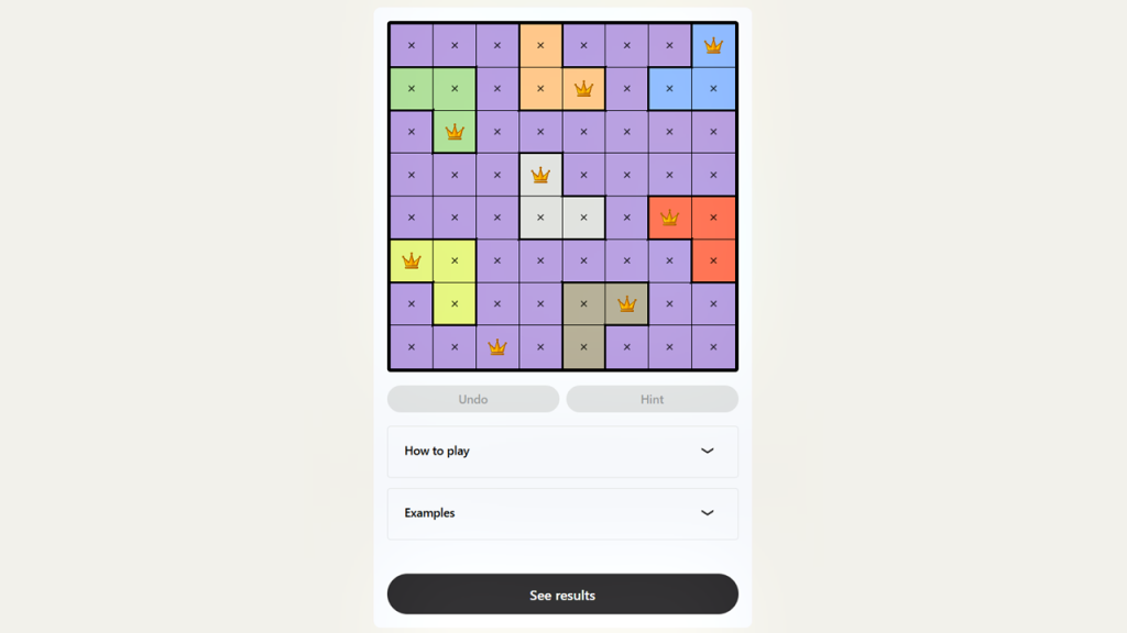 All LinkedIn Games Solutions for Today (July 14, 2026) 35 A screenshot of the LinkedIn Games Queens puzzle solution today.