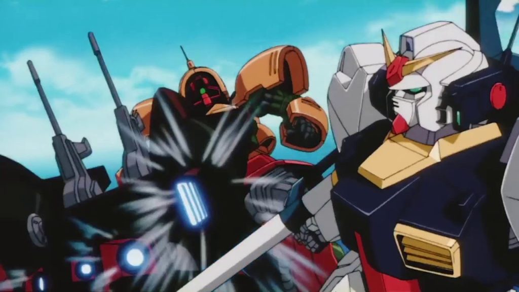 a still from the gundam anime movie
