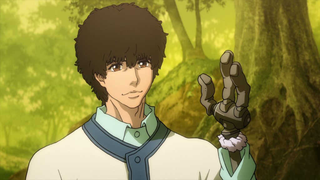 a still from the gundam anime movie