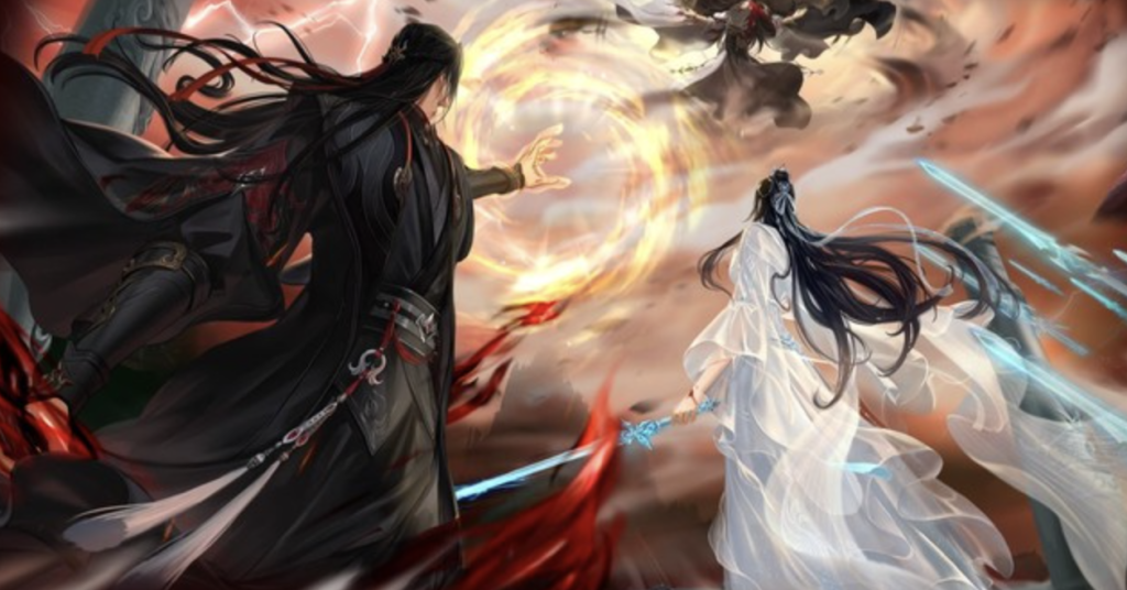 7 Best Websites Where You Can Legally Watch Donghua for Free 16 This image is a promotional backdrop for the animated series Jade Dynasty (Zhu Xian). It depicts a battle scene featuring characters from the donghua, produced by Cloud Art.