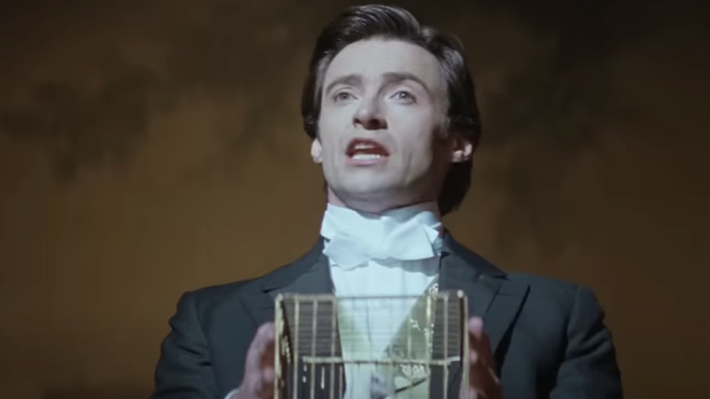 Hugh Jackman as Robert Angier in The Prestige
