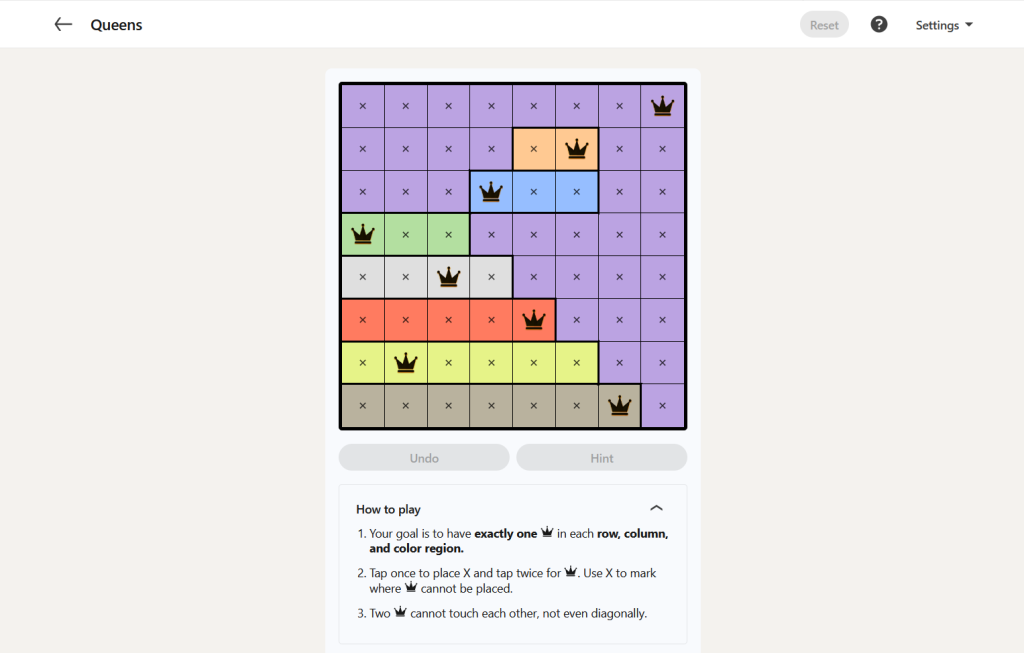 A screenshot of today's LinkedIn Games.