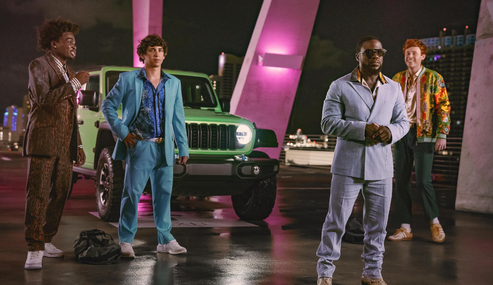Kevin Hart, Alan Markfield, Marcello Hernández, Kam Patterson, and Ben Marshall in 72 Hours (2026)