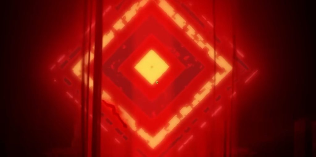  Seven Havens teaser trailer, its layered geometric shape evoking Vaatu's spirit design.