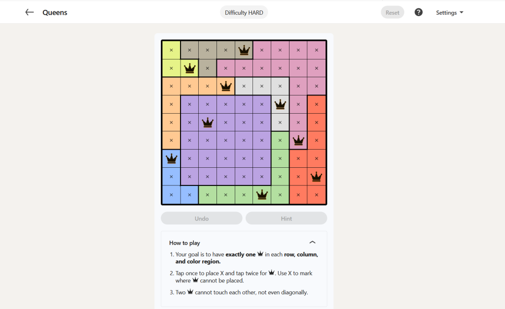 A screenshot of today's LinkedIn Games.