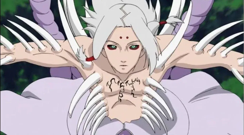 Kimimaro's ability, known as Shikotsumyaku, allows him to control his bone structure to create weapons. 