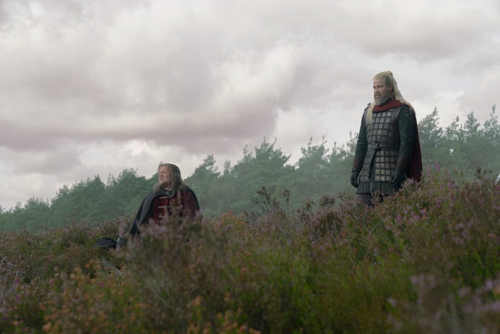House of the Dragon Season 3 Episode 6 Spoiler Recap and Review 1 Hugh Hammer and Ulf the White sit in a field.