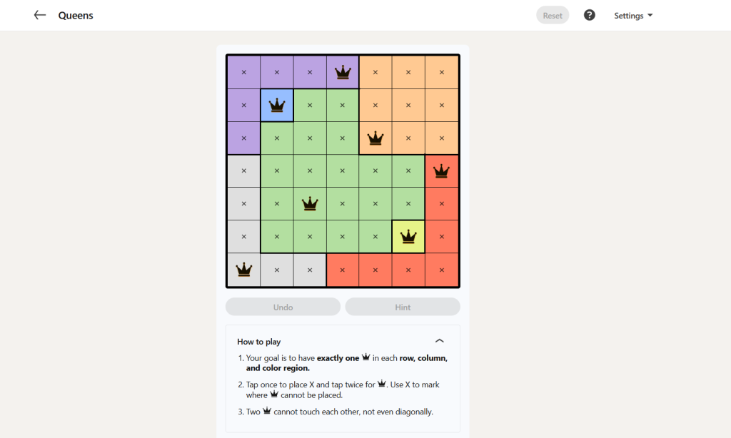 A screenshot of today's LinkedIn Games.
