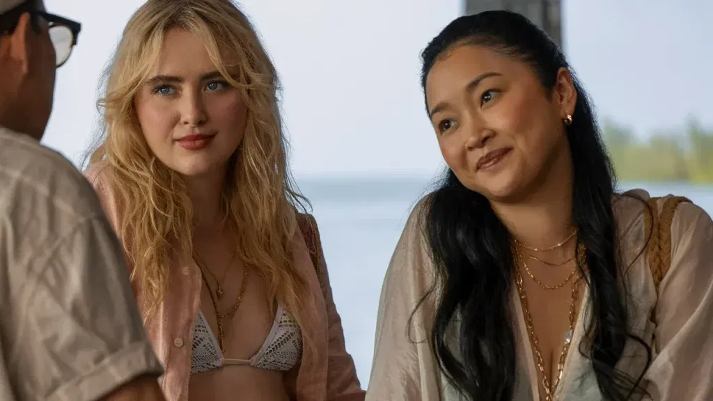Kathryn Newton as Sara and Lana Condor as Max