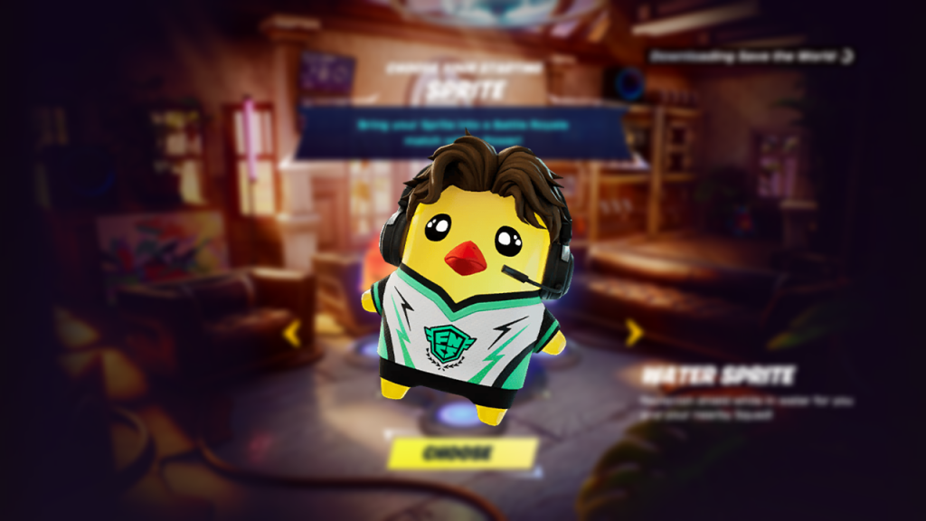 Fortnite screenshot showcasing the Pollo Sprite.
