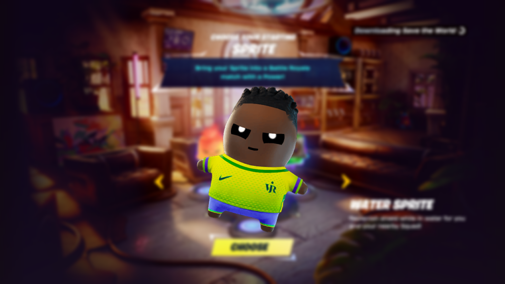 Fortnite screenshot showcasing the Vini Jr. Sprite.