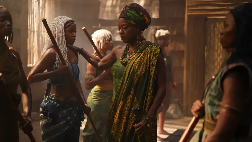 Viola Davis with Thuso Mbedu in Children of Blood and Bone 